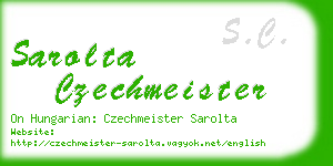 sarolta czechmeister business card